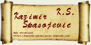 Kazimir Spasojević vizit kartica